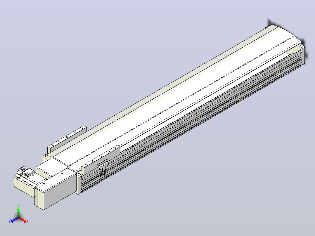 皮带直线轴半封闭可选导轨TPA-HNB-202D-140-L900-MR-Y-P75-N3主视图