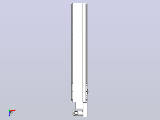 皮带直线轴半封闭可选导轨TPA-HNB-202D-140-L900-MR-Y-P75-N3俯视缩略图