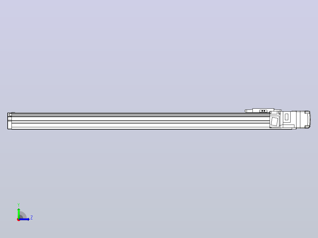 滚珠丝杠直线轴内置导轨TPA-GCR-40-1210C-L550-MR-M10-N3左视图