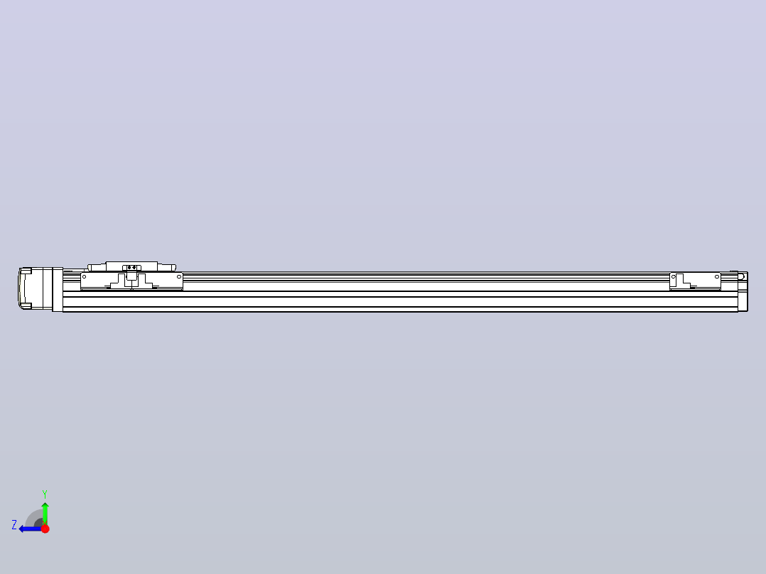 滚珠丝杠直线轴内置导轨TPA-GCR-40-1210C-L550-MR-M10-N3右视图