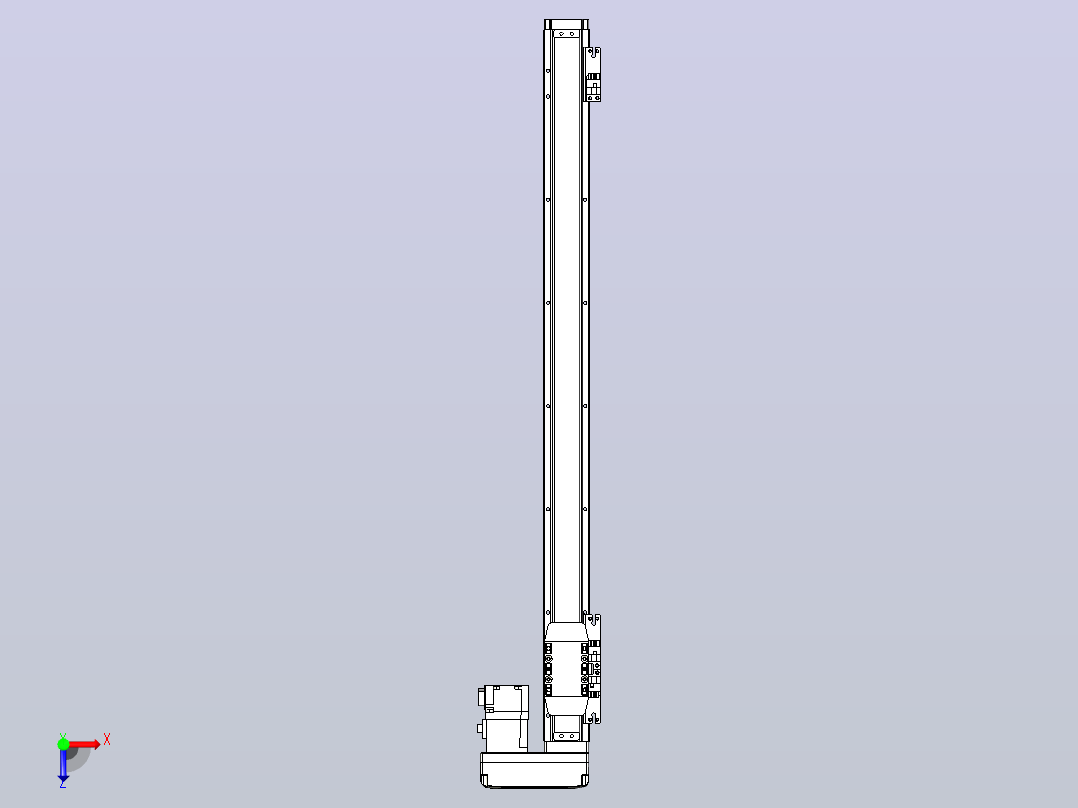 滚珠丝杠直线轴内置导轨TPA-GCR-40-1210C-L550-MR-M10-N3俯视图
