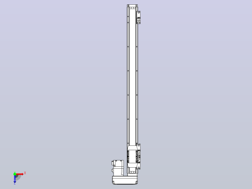 滚珠丝杠直线轴内置导轨TPA-GCR-40-1210C-L550-MR-M10-N3俯视缩略图
