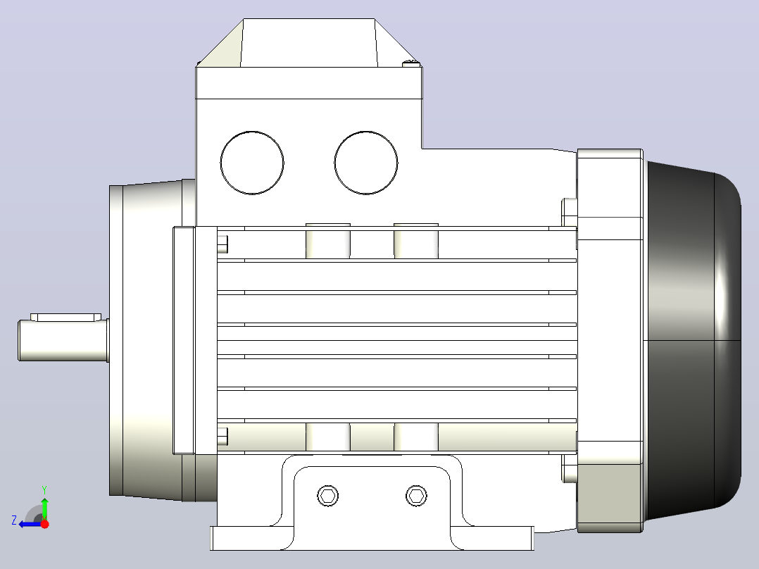 IM B3 H56-90通用电机[YS-711-4-B3]右视图