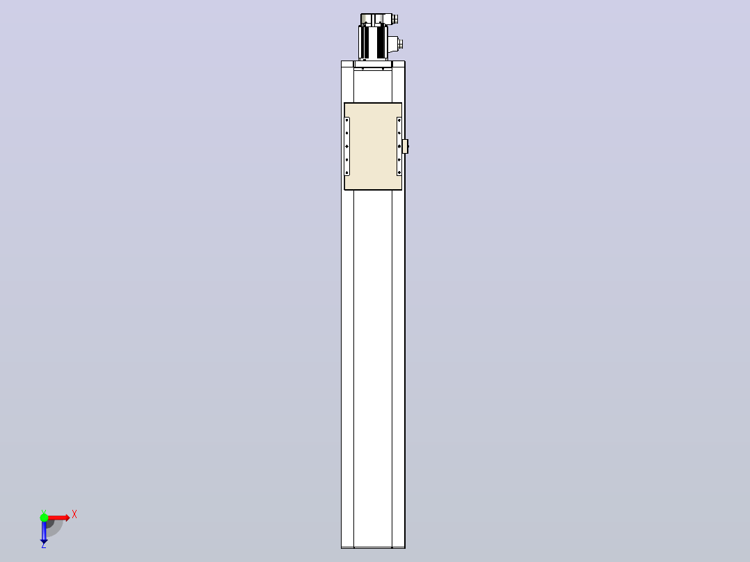 滚珠丝杠直线轴带导轨全封闭TPA-HCR-220D-3210C-L1200-M-Y-P1K-N3俯视图