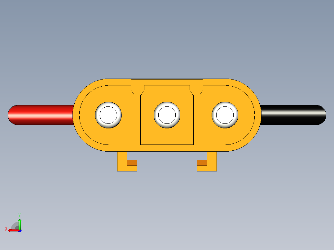 Amass LCC40-M 连接器后视图