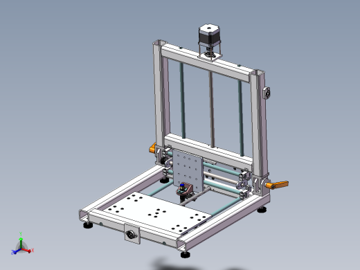 可折叠3D打印机三维SW+二维CAD