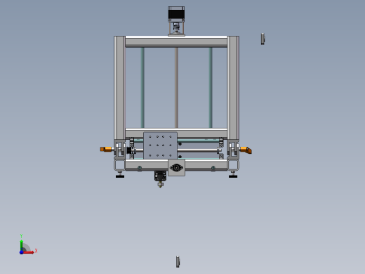 可折叠3D打印机三维SW+二维CAD前视缩略图