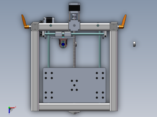 可折叠3D打印机三维SW+二维CAD俯视缩略图