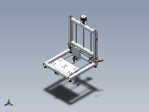 可折叠3D打印机三维SW+二维CAD正等轴测缩略图