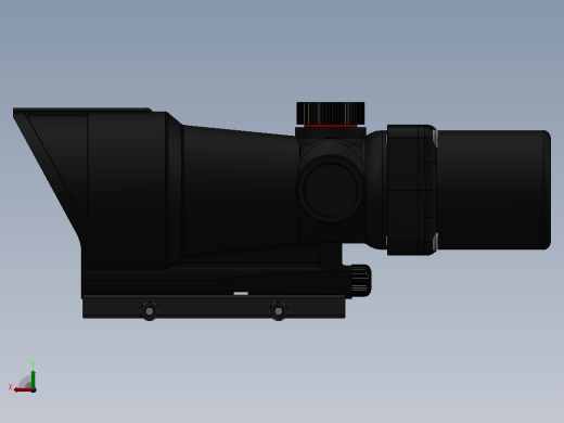 solidworks长筒型单筒望远镜设计后视缩略图