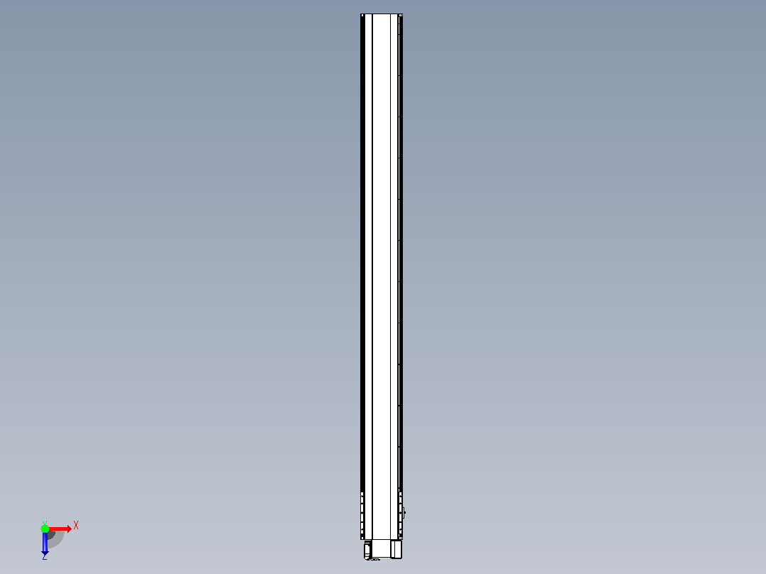 皮带直线轴半封闭可选导轨TPA-HNB-202D-140-L2200-RP-Y-P75-N3俯视图