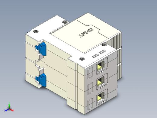 NXU-IIG E 40-65 3P电涌保护器外形安装尺寸图20240506