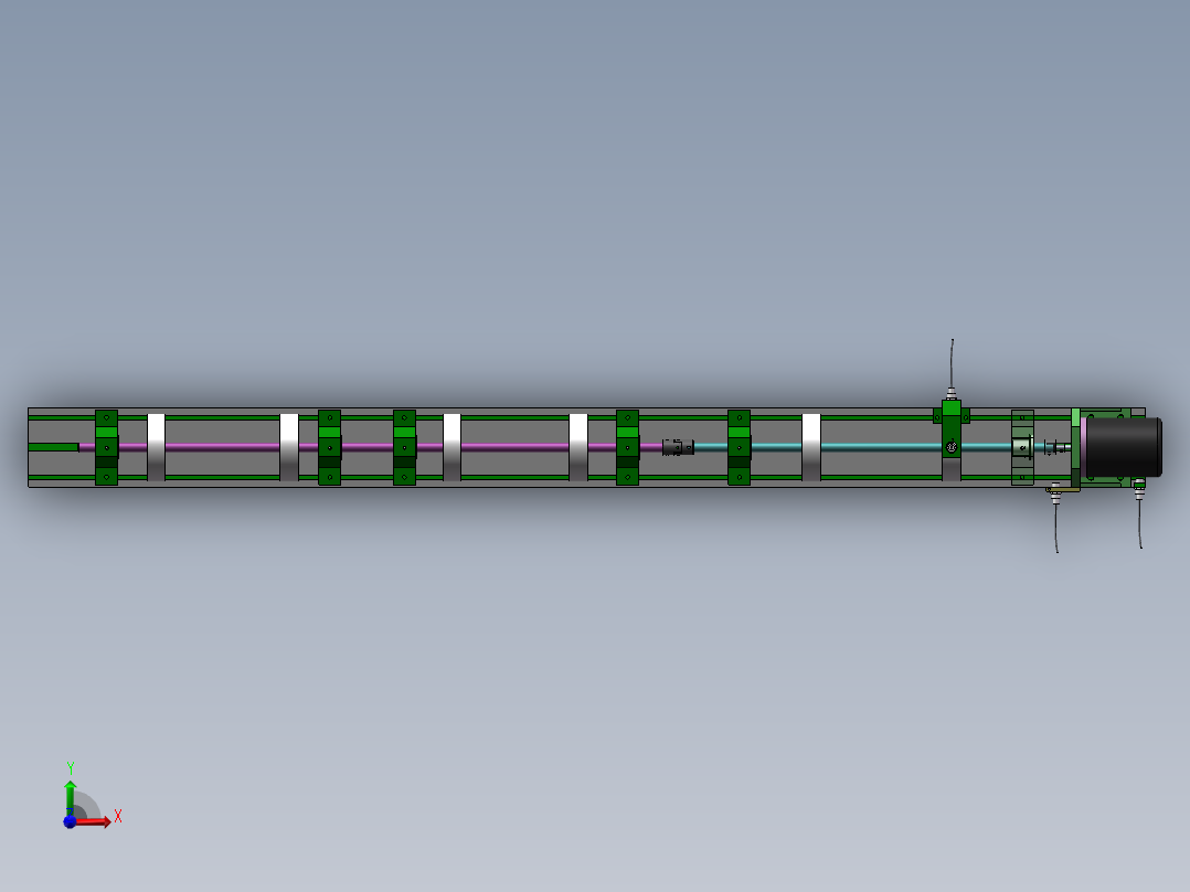 转子试验台（含CAD图纸）前视图