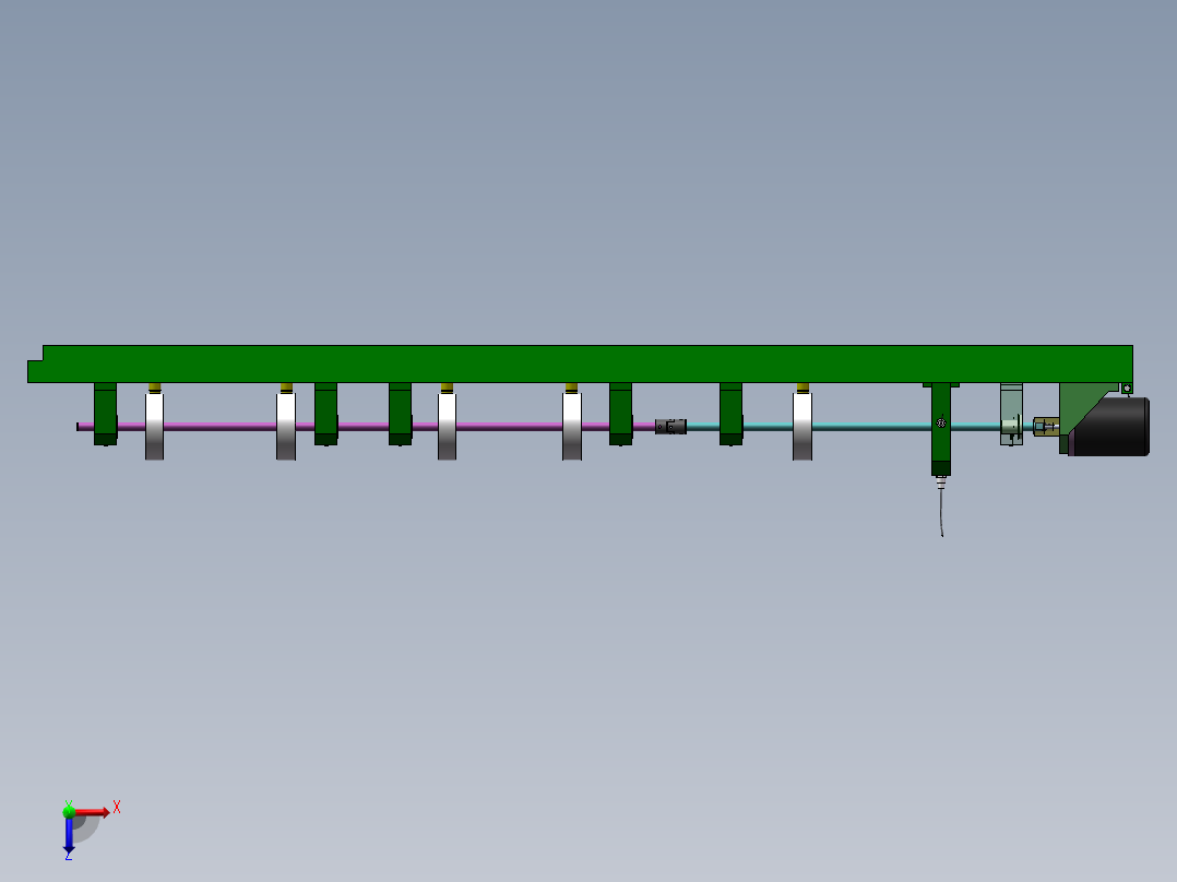 转子试验台（含CAD图纸）俯视图
