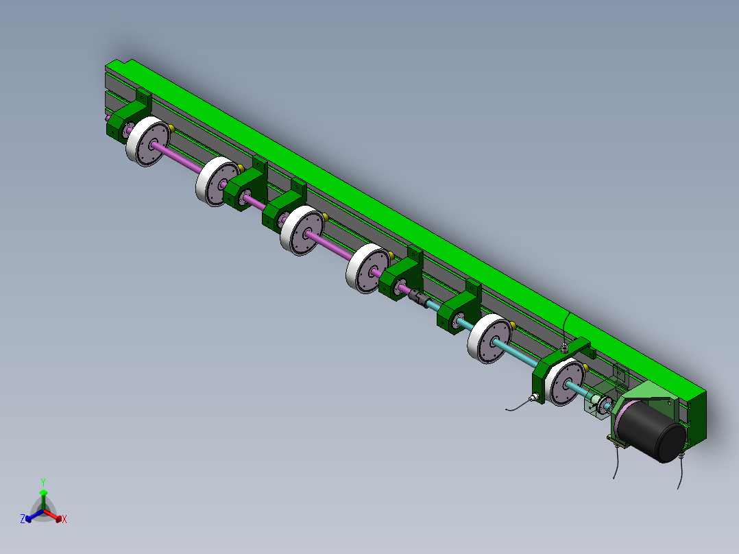 转子试验台（含CAD图纸）正等轴测图