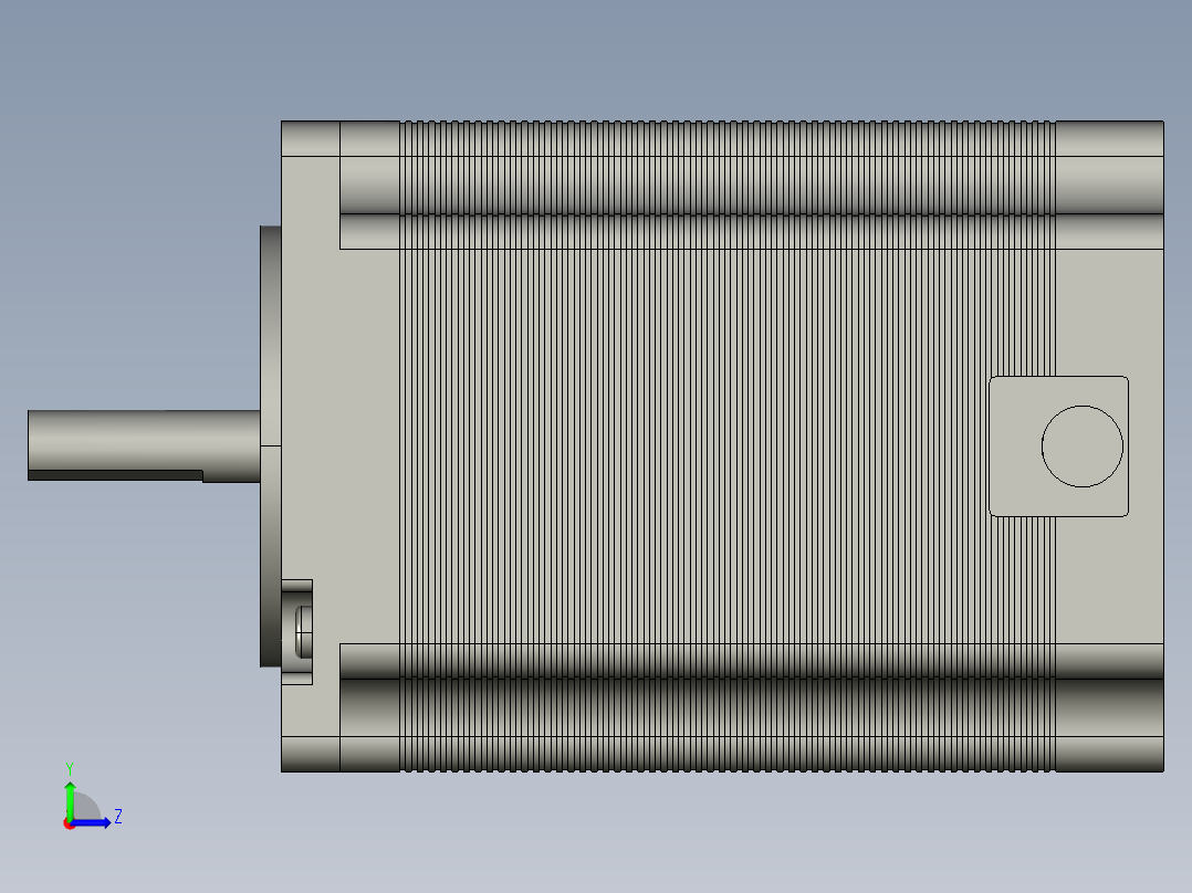 步进电机、实测图3D模型左视图