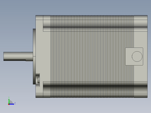 步进电机、实测图3D模型左视缩略图