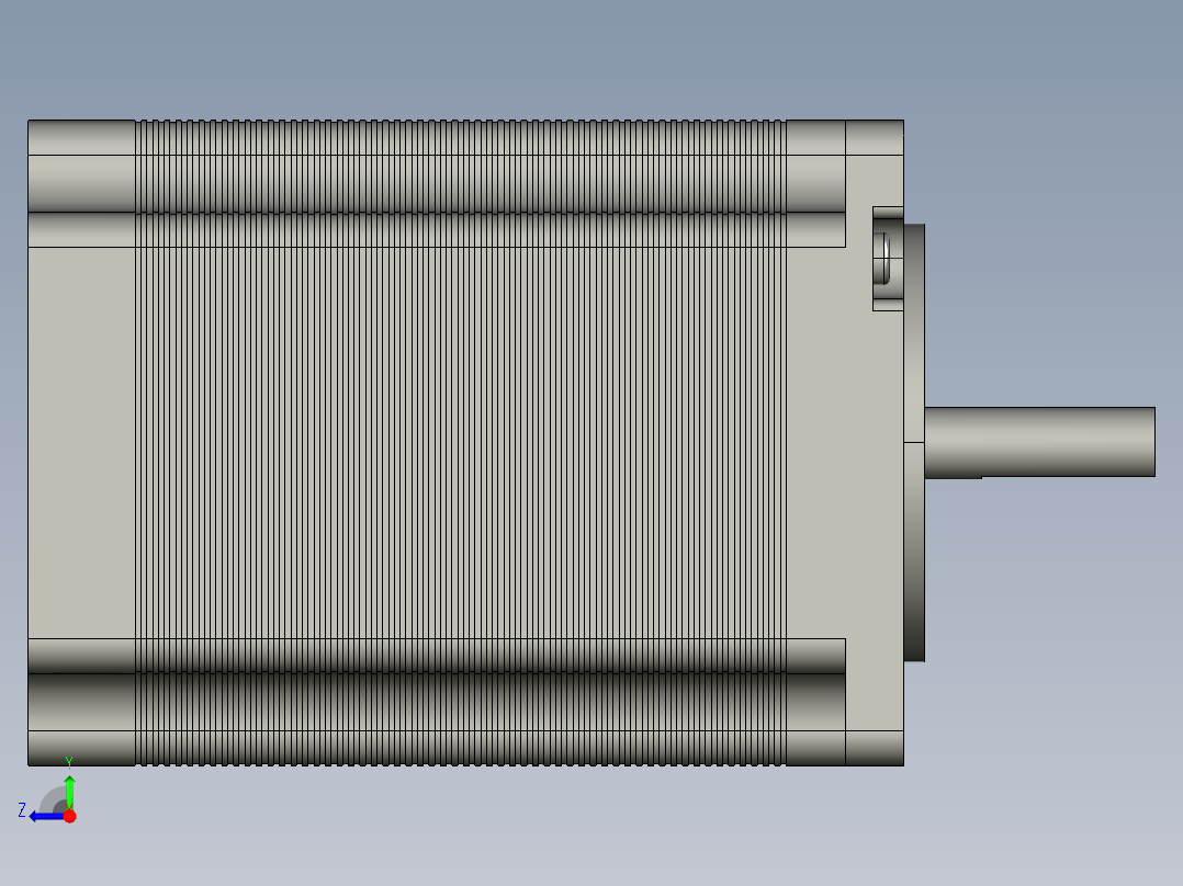 步进电机、实测图3D模型右视图