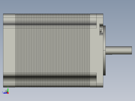 步进电机、实测图3D模型右视缩略图