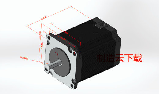 步进电机、实测图3D模型缩略图