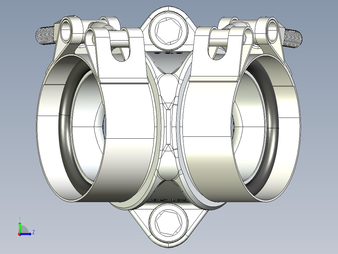 歧管组件3D模型左视图