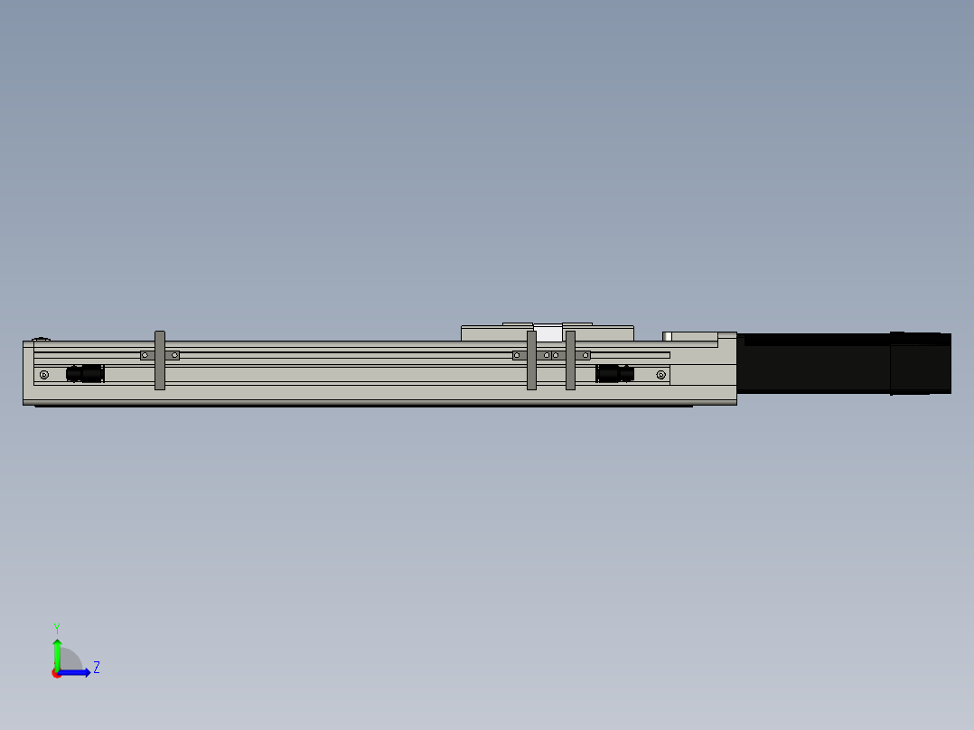 Toyo东佑达直线模组-ECH6-250-BC+煞車-反-M5左视图