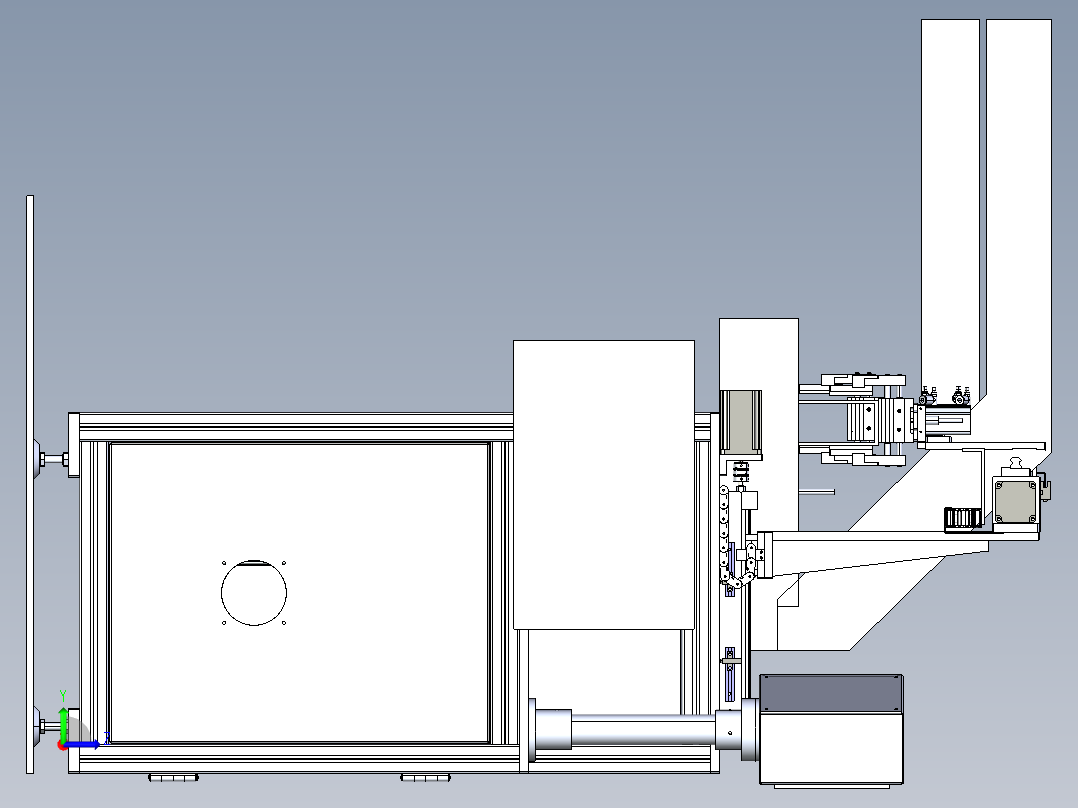 自动送料盒机左视图
