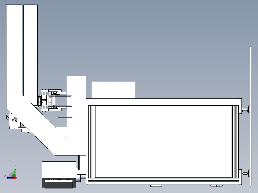 自动送料盒机右视图