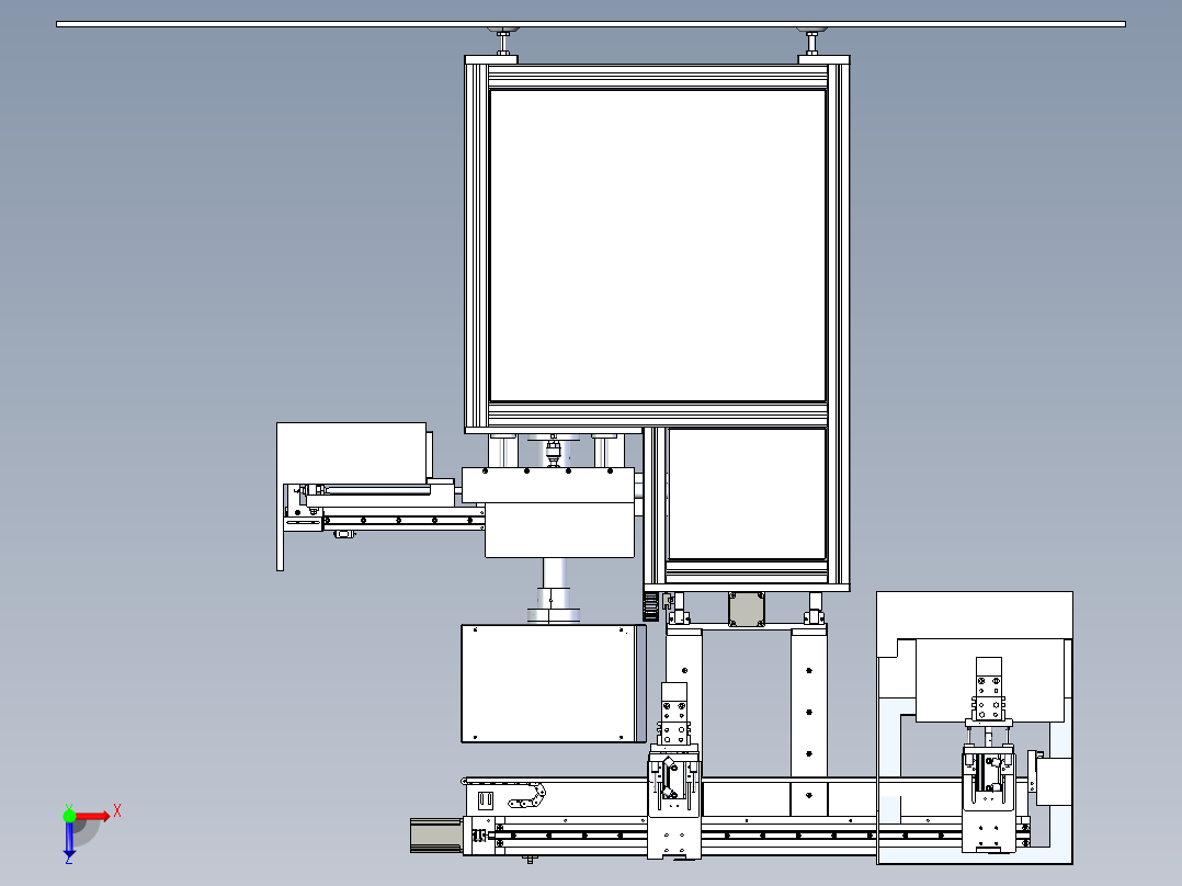 自动送料盒机俯视图