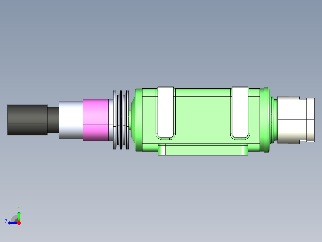 展刀动力头右视图