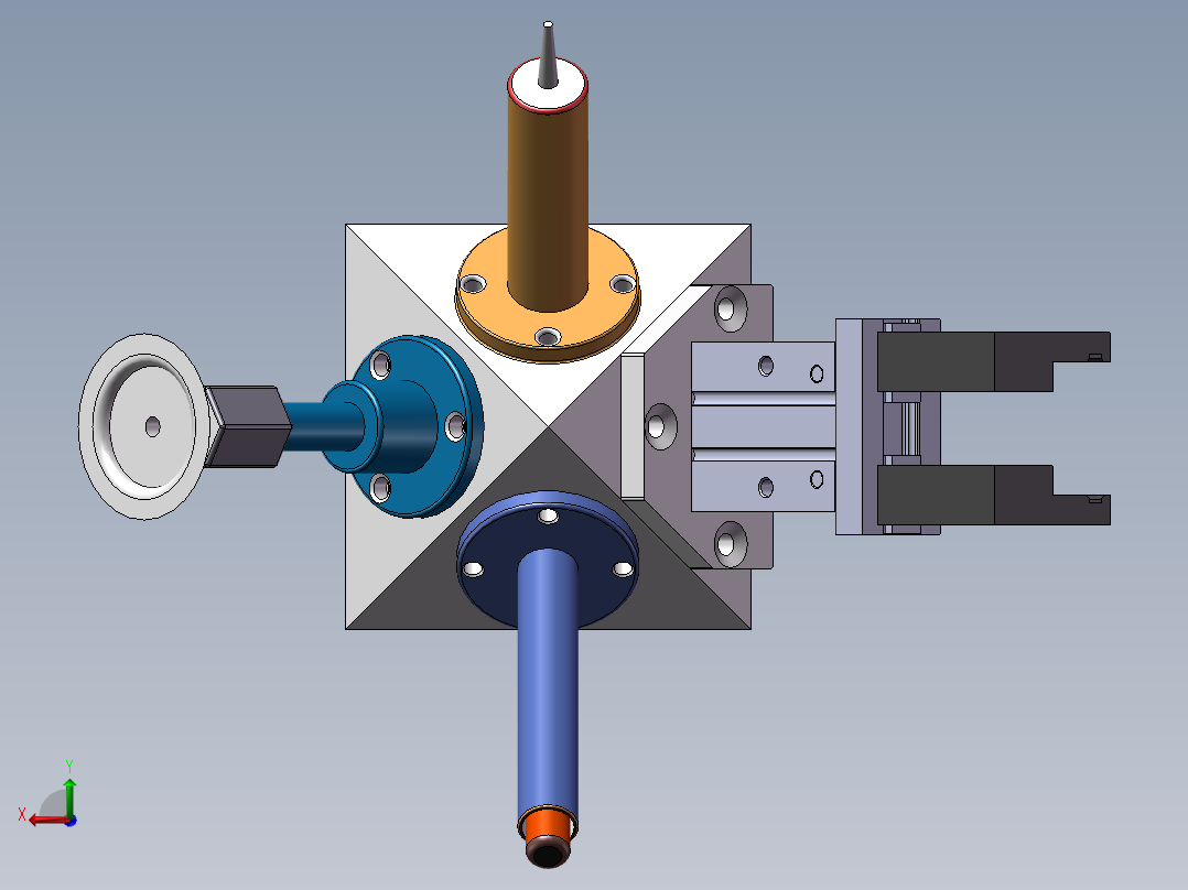 机器人多功能夹爪3d设计图纸后视图