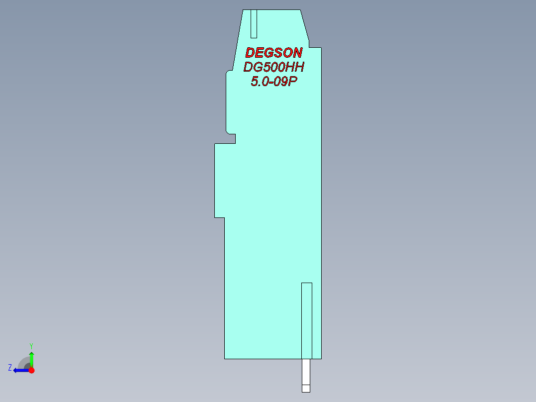 DEGSON DG500 系列 5.05.087.62mm 接线端子-DG500HH-5.0-09P-14-00AH右视图