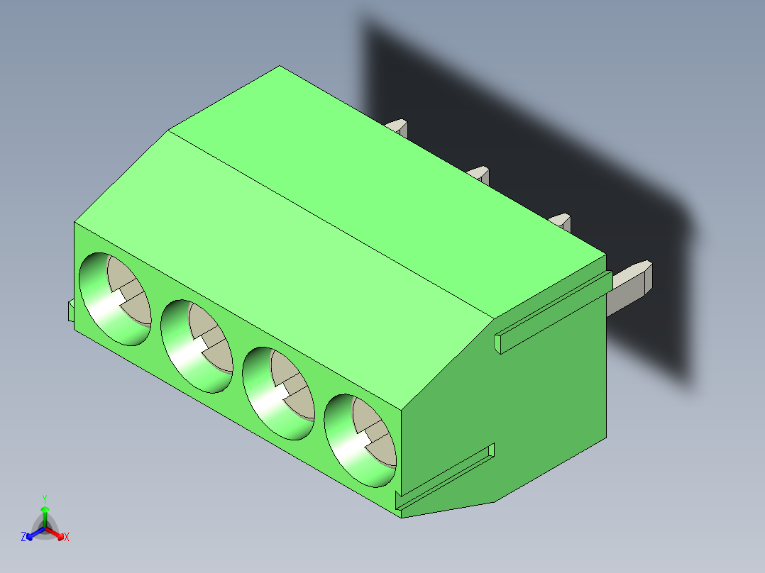 PCB_Terminal_Block_4-P3.5主视图