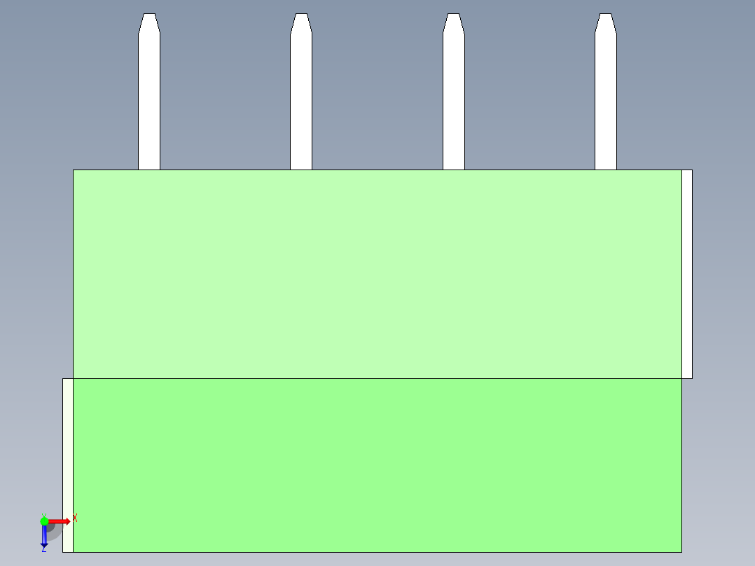 PCB_Terminal_Block_4-P3.5俯视图