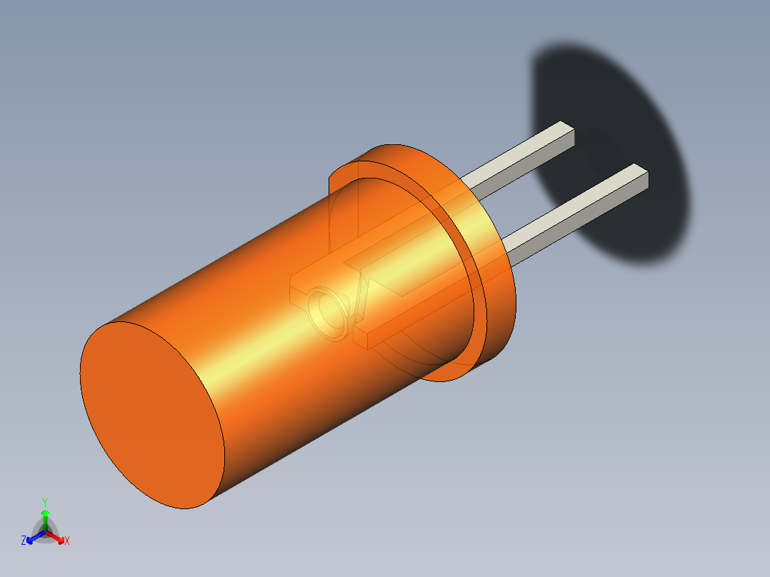 LED_Cylindrical_Orange_D5x9.6mm主视图