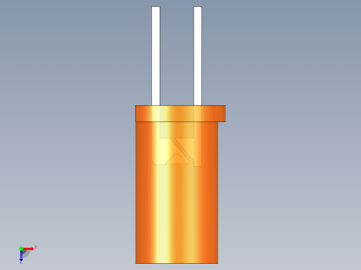 LED_Cylindrical_Orange_D5x9.6mm俯视缩略图