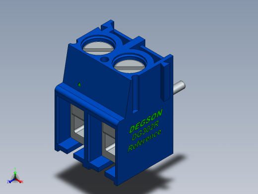 DEGSON DG302 系列 5.0 接线端子-DG302R-5.0-xxP-12-00AH正等轴测缩略图