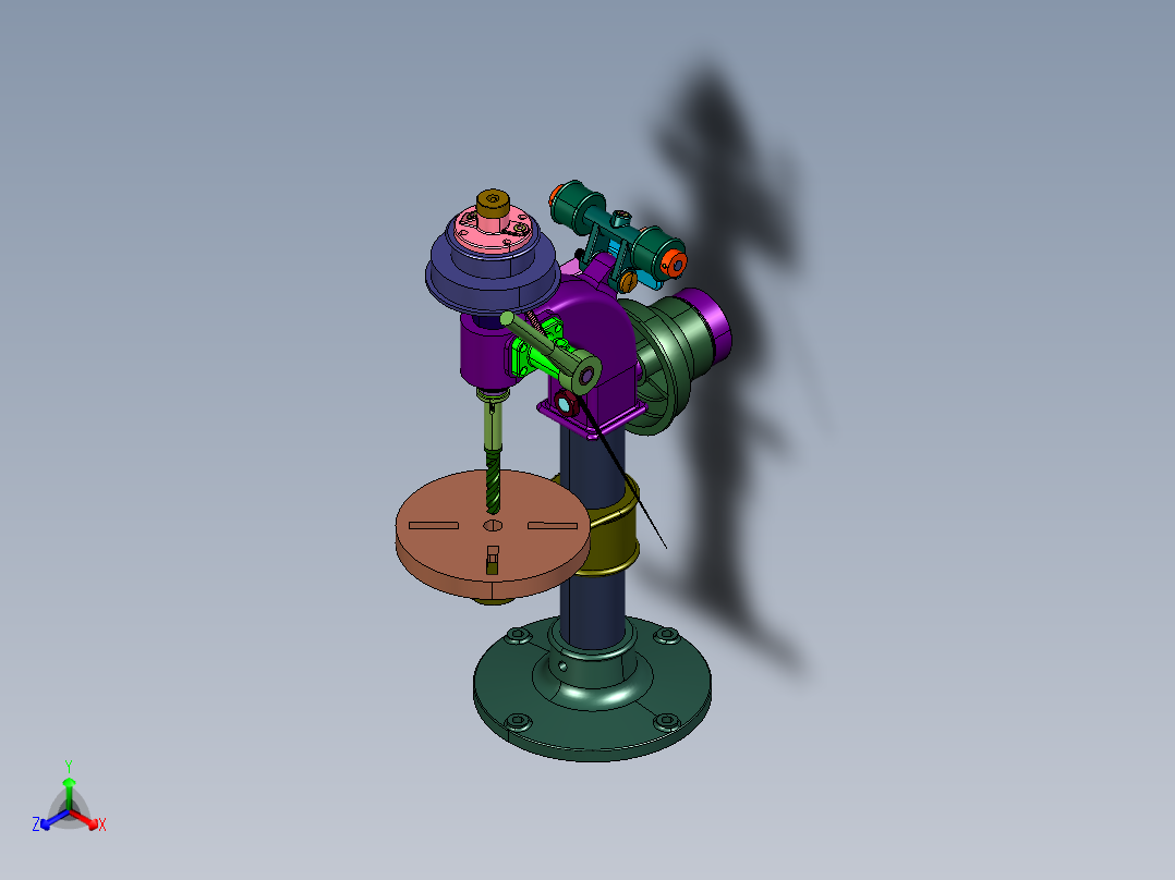 固定铸铁台式打孔台钻