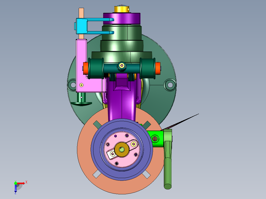 固定铸铁台式打孔台钻俯视图