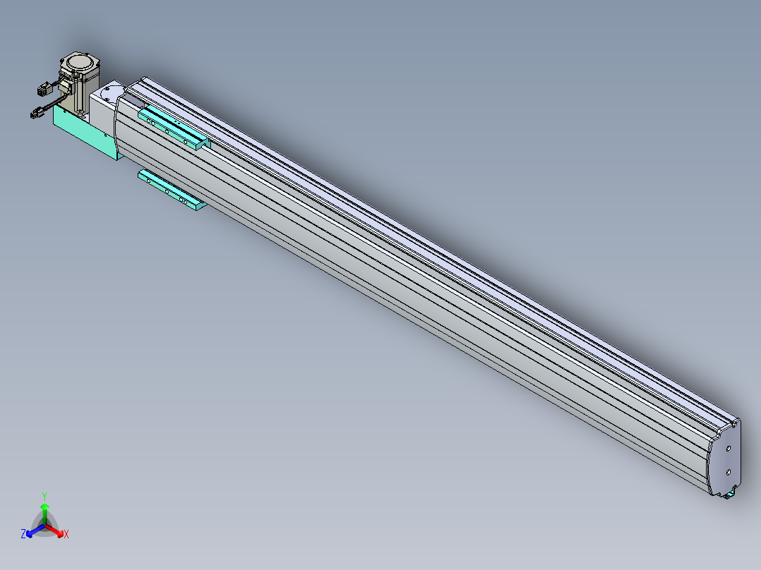 威洛博VBF同步带传动一般环境VBF14-L45-S1150-BL-ZP40-C3正等轴测图