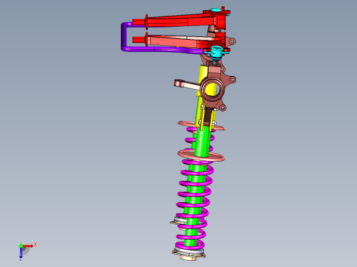 P107-凯美瑞轿车的前麦弗逊独立悬架设计及三维catia建模俯视缩略图
