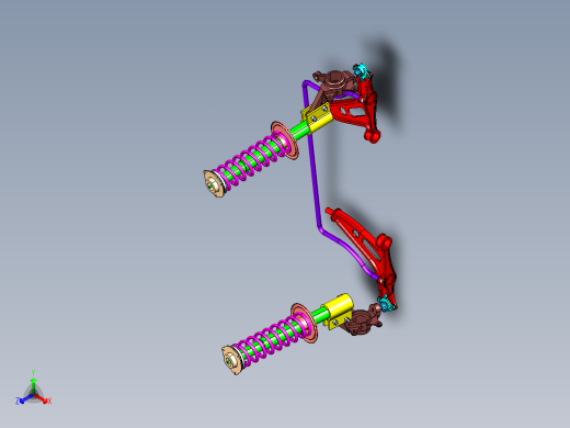 P107-凯美瑞轿车的前麦弗逊独立悬架设计及三维catia建模正等轴测缩略图