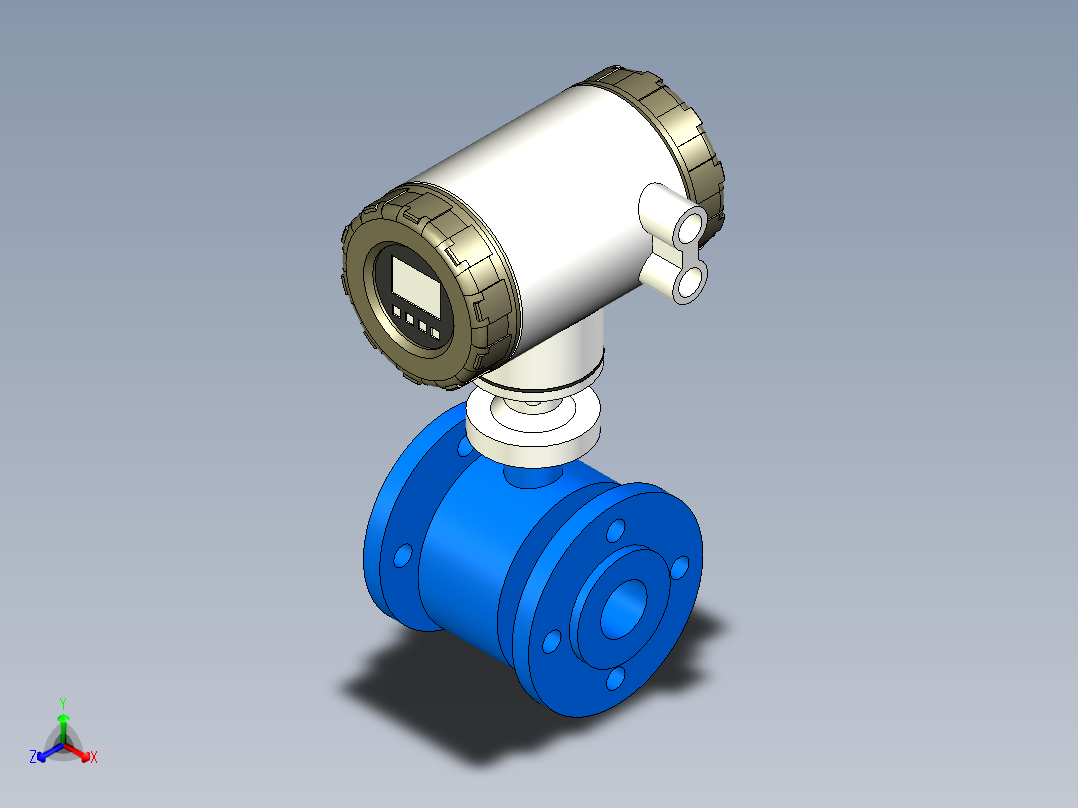 电磁流量计KT-DN40法兰主视图