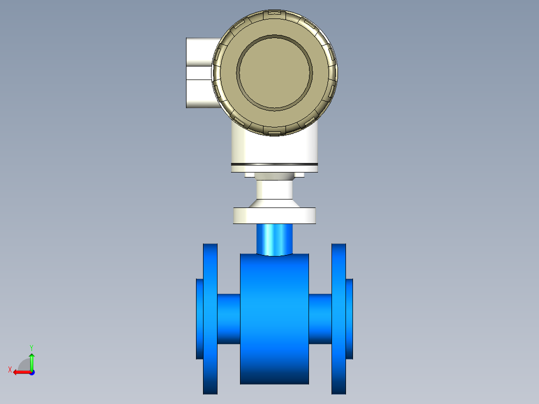 电磁流量计KT-DN40法兰后视图