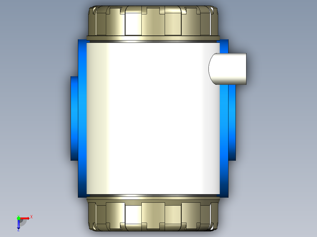 电磁流量计KT-DN40法兰俯视图