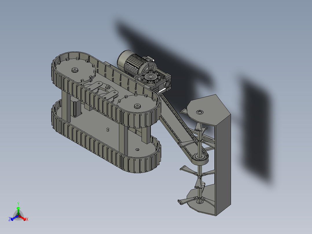 履带式微耕机的结构设计含三维图983300==400ku正等轴测图