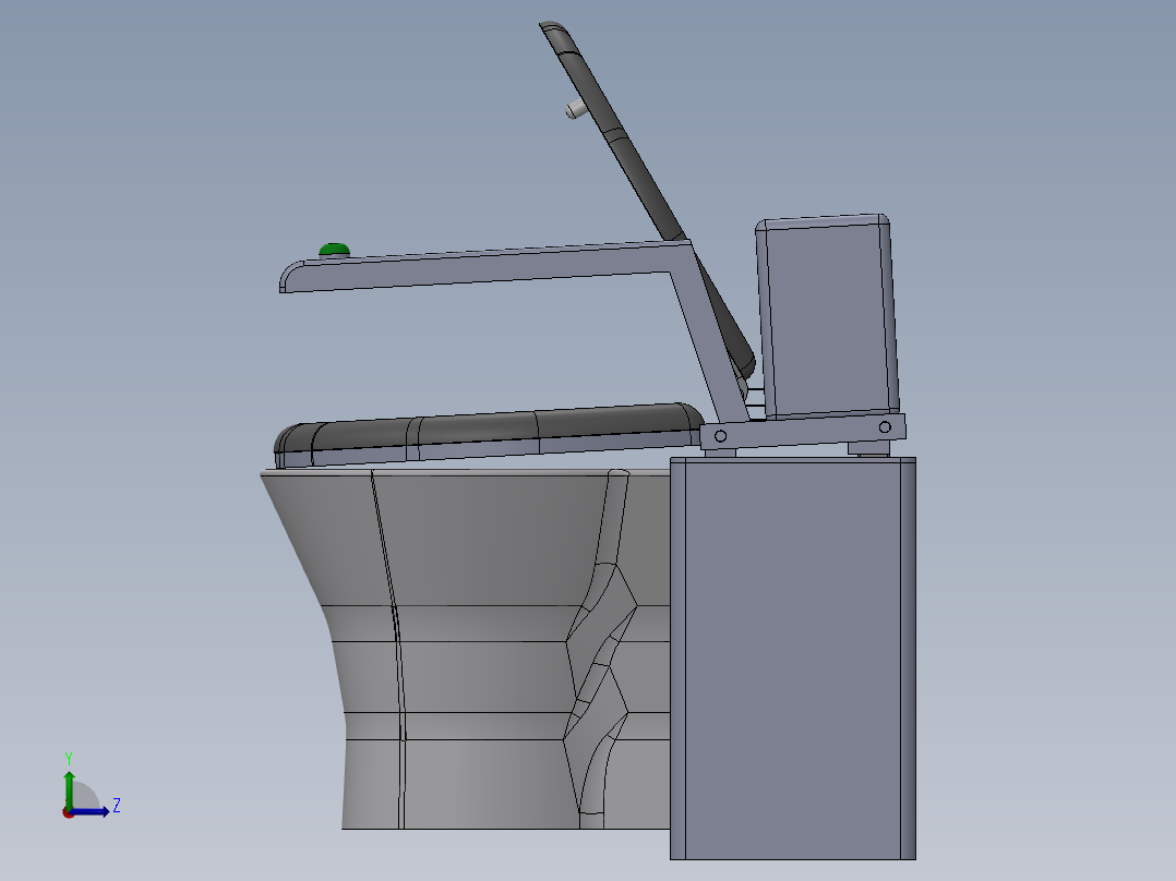 2_智能马桶左视图