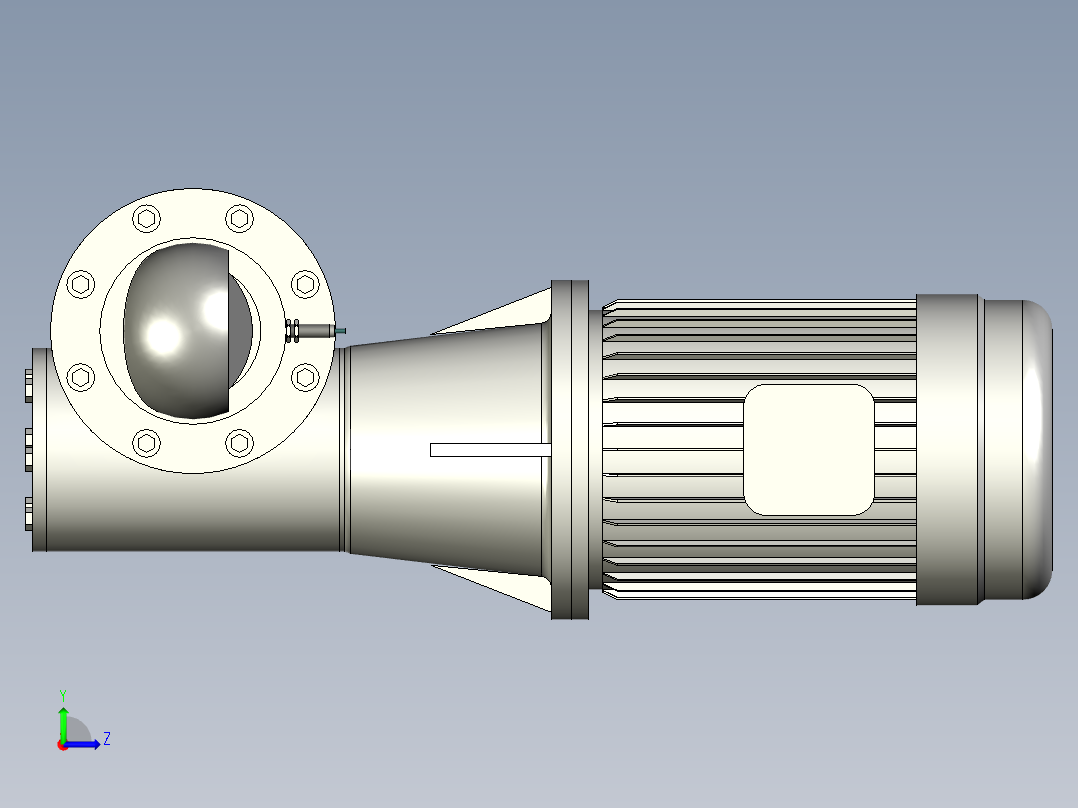 LAP - 普通丝杠电动推杆左视图