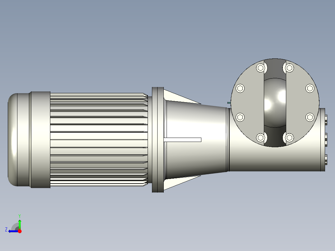 LAP - 普通丝杠电动推杆右视图