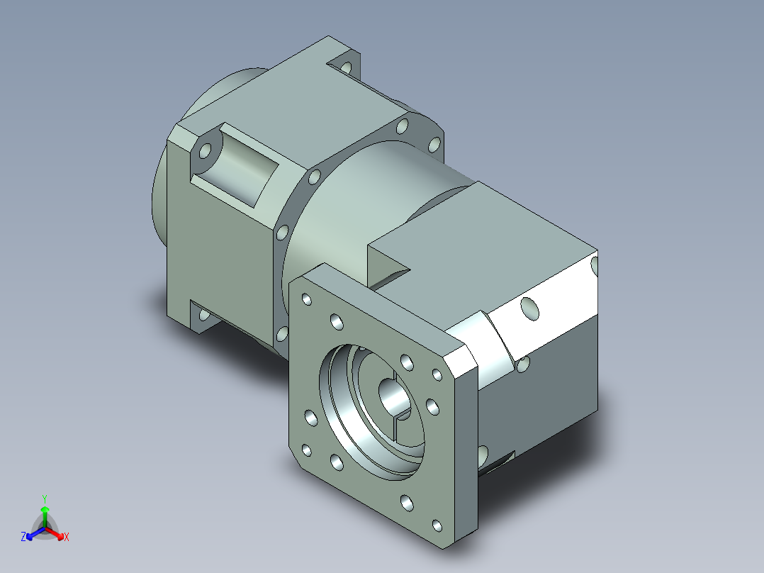 直齿孔ZPLX180-L3 35-114.3-200-M12.stp正等轴测图